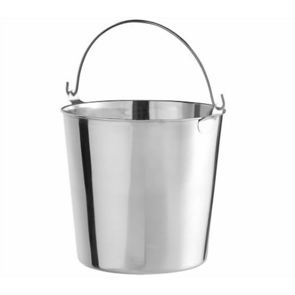 Soro Essentials- 13 qt. Stainless Steel Utility Pail Beer Bucket with Bail Handle- Ice Bucket Keep Ice Frozen Longer Ideal for Cocktail Bar Parties Chilling Wine Champagne