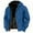 Blue, variant on KeShDi Mens Jacket Man Fashion Casual Solid Long Sleeve Hooded Casual Outwear Jackets Zipper Tops Shirt Blouse Blue 2X