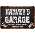 thumbnail image 1 of HARVEY'S Garage Black Grunge Sign 16 x 24 Matte Finish Metal 116240005287, 1 of 1