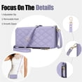 thumbnail image 6 of For Google Pixel 9 Pro XL 5G RFID Blocking Wallet Case, Crossbody Purse Phone Case with 9 Card Slots, Zipper Pocket & Detachable Strap,Purple,For Pixel 9 Pro XL, 6 of 9