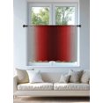 thumbnail image 4 of Sheer Curtains 54 Inch Length, Dark Red Grey Black Ombre Semi Sheer Curtains Light Filtering Window Treatment, Farmhouse Gradient Minimalist Privacy Voile Drapes for Living Room Bedroom 52x54 Inch, 4 of 7