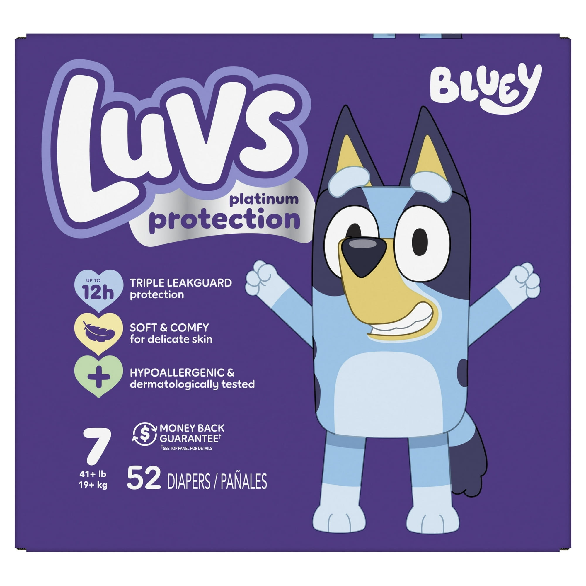 Luvs Platinum Protection Baby Diapers Size 7, 52 Count