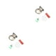 thumbnail image 4 of Kenally Tope de puerta, componente modificado, bloque anticolisión, tope de puerta de aleación de Zinc, accesorio de repuesto para muebles, color cian El color cian 2piezas Kenally CBP491388, 4 of 6