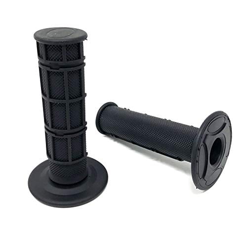 Bestlymood Motorcycle grips Handlebar grips Motorcycle scooter Quad 22mm rubber Motocross black