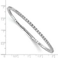 thumbnail image 5 of Auriga Fine Jewelry 925 Sterling Silver Rh-plated 65 Stone CZ Flexible Bangle Bracelet for Women, 5 of 6