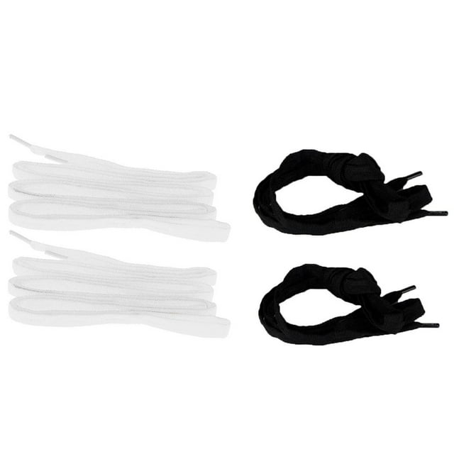2 pares de cordones para patines shamjiam negro blanco decoración