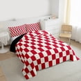 thumbnail image 3 of Castle Fairy Minimalist Buffalo Bedding Comforter Set 2pcs for Female Men Adults,Geometric Plaid Grid Twin Comforter Sets Microfiber,Mid Century Breathable Bedding Set,Super Cozy Room Decor, 3 of 8