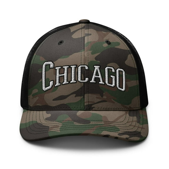 Chicago Camouflage Trucker Hat (Camo/Black)