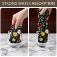 thumbnail image 4 of 2 Pcs Pioneer Flower Floral Print Pattern Kitchen Towels, Funny Microfiber Dish Towel Set, 18" X 26" Tea Towels, 4 of 6