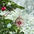 thumbnail image 5 of Coollooc Rustic Christmas Burlap Tree Ornaments Farmhouse Hanging Decorations Christmas Stocking Tree Ball Shaped Decor for Christmas Party, 5 of 9