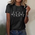 thumbnail image 2 of adviicd Chemise Femme Décontractée Basique Sortie Crop Tops Manches Courtes Col Rond T-Shirts Serrés Noir,TTG, 2 of 5