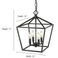 thumbnail image 5 of 3234-AS Millennium Lighting 4 Light Pendant-18 Inch Tall and 12 Inch Wide-Antique Silver Finish    -Traditional Installation, 5 of 5