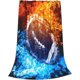 thumbnail image 2 of LHSHID Red and Blue Fire with Football Gift for Girls Women Flannel Fleece Fuzzy Blankets Soft Warm Cozy for Bed Sofa Living Room for Kids 50x60in, 2 of 6