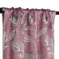 thumbnail image 2 of Superior Blackout Leaves Curtains Set of 2, Light Filtering Rod Pocket Curtain Panel Set, Blush, 26"W x 84"L, 2 of 7