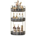 thumbnail image 1 of Organizador de maquillaje giratorio 360, almacenamiento de maquillaje para el cuidado de la piel de gran capacidad, organizadores de perfumes de 3 niveles, organizador de tocador cosmético con soporte, 1 of 5