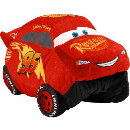 Pillow Pets Disney Cars Lightning Mcqueen Plush Chenille Throw