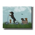 thumbnail image 1 of Epic Graffiti 'Dachshund Scooter' by Fab Funky Canvas Wall Art, 26"x18", 1 of 3