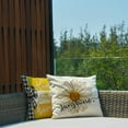 thumbnail image 2 of Summer Pillow Covers 18x18 inch Set of 4 Daisy vases Decor Throw Pillows Covers Outdoor Spring Summer Yellow Stripe Pillow Covers Decor Couch Living Room 191A, 2 of 6