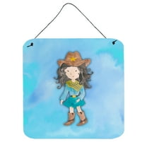 Cowgirl Watercolor Wall or Door Hanging Prints