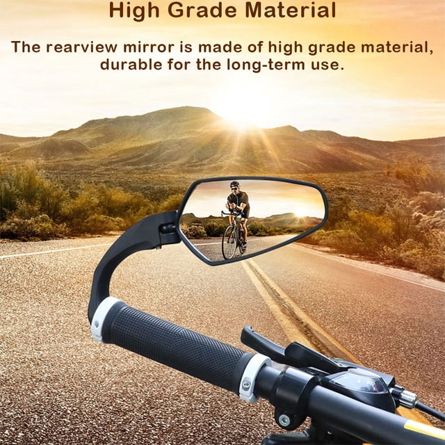 2 Pieces Bike Rearview Mirror Front Handlebar Modified Components Front Handlebar Reflector Clear Bicycles Mirrors Modification Reflection Part