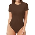 thumbnail image 1 of Xishao Women's Round Neck Short Sleeve T Shirts Basic Bodysuits Xishao ropa, 1 of 2