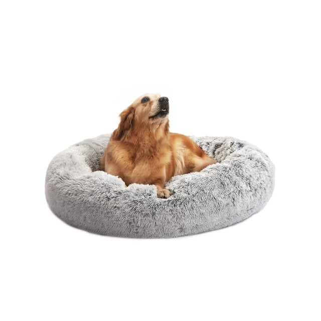 Cama para perros Bedfolks Calming Donut, 36 cm, redonda y esponjosa para perros grandes