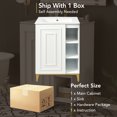 thumbnail image 6 of 24Inch Bathroom Vanity Sink, Modern Undermount Bathroom Sink Cabinet with Ceramic Basin, Freestanding Bathroom Sink Cabinet with Semi-open Storage(Faucet Not Included), 6 of 8