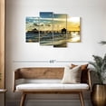 thumbnail image 3 of Elephant Stock Fort Myers Pier Wall Art - Horizontal Multi Panel Canvas - Living Room Wall Decor - Places Multi Panel - Gray And Blue Decor By Philippe Hugonnard - 43" x 27", 3 of 8