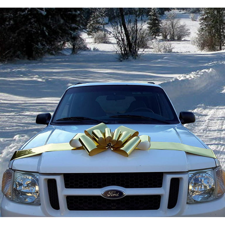 Big Metallic Gold Car Bow - Fully Assembled, 25 Wide, Fall, Christmas,  Gift Bow, Mardi Gras, Birthday, Graduation 