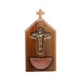 thumbnail image 2 of Fuente de Agua Bendita de Intercesión en Madera Maciza de Nogal, 2 of 7