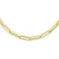 thumbnail image 6 of Floreo 14k Yellow Gold 4.2mm Hollow Paperclip Link Chain Necklace and Bracelet Set - 24 Inch Necklace, 6 of 6