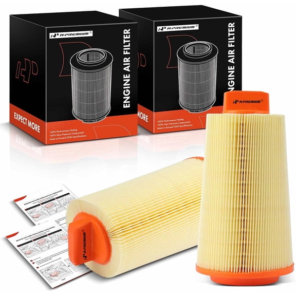 A-Premium 2-PC Engine Air Filter Compatible with Mercedes-Benz W203 Series C230 2003 2004 2005 L4 1.8L, Replace# 2710940204
