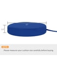 thumbnail image 6 of 15" Round Patio Chair Cushions Set of 4 Navy Blue Outdoor Seat Cushions with Ties Removable Washable Cover 2.8" Thick Foam, 6 of 12