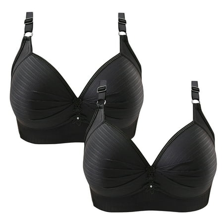 LLYWEY Push up Bralette Discounts Womens Wireless Bras Comfortable Ladies Bralette Bra Style-894 Women Scoop Bra Feature Adult Female High Impact Sports Bras Black 44B