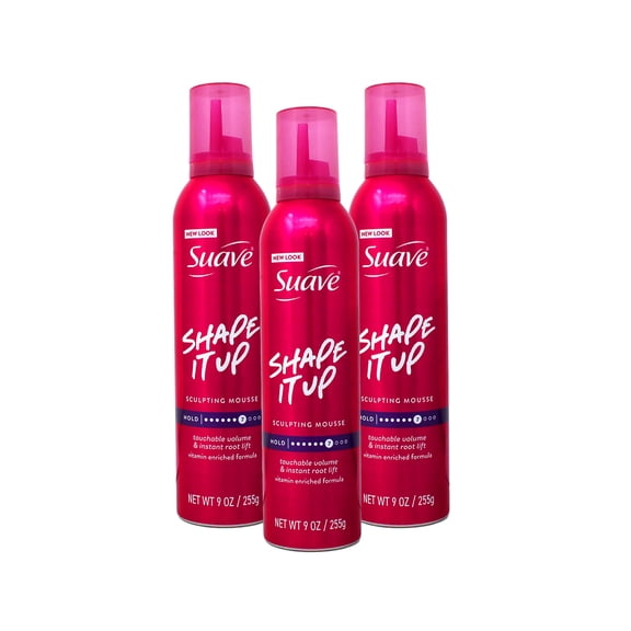 Suave Mousse Extra Hold For Control Manageability 9oz (Pack of 3)