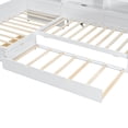 thumbnail image 6 of Mirightone Wood Twin L-shaped Bed with Storage, Corner Bed Frame with Drawer, Twin Trundle Bed for Teens, White, 6 of 8