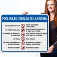 thumbnail image 2 of Pool Rules Sign Bilingual, Spanish English,, 2 of 8