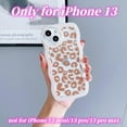 thumbnail image 2 of Compatible with iPhone 13 Case Clear with Brown Leopard Print Design for Men Women Girls,Aesthetic Cute Wavy Soft Shockproof Cell Phone Cover for iPhone 13 6.1 Inch (Stone), 2 of 12