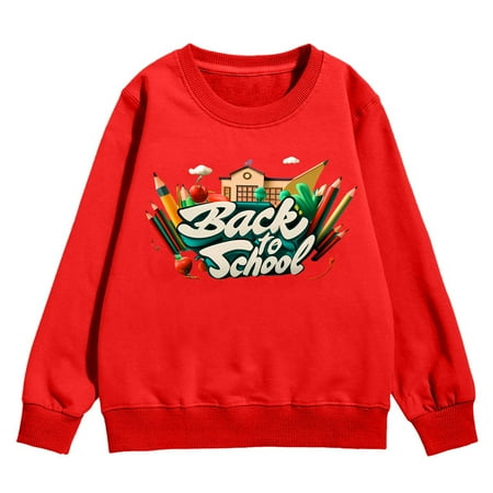 

Rgdypko Loose Hoodies Clothes For Girls Back To School Season Sweatshirt Winter Warm Comfortable Top Fashion Casual Letter Printed Hoodie Toddler To Little Kid