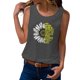 thumbnail image 1 of Gibobby Camiseta sin mangas de verano para mujer, camiseta sin mangas con gráfico de flores , camiseta informal para vacaciones(Gris oscuro,G), 1 of 4