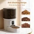 thumbnail image 3 of Programmable 4L Automatic Pet Feeder for Small Dogs & Cats, Up to 6 Meals Daily, Timer & Portion Control, Dual Power, Stainless Steel Bowl, Easy to Clean, Dampness-Proof, 18*29.4*28CM, Black, 3 of 6