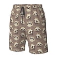 thumbnail image 2 of Yiaed Raccoon Print Men's Swim Trunks with Lining Quick Dry Sports Shorts Beach Shorts Boardshorts-XX-Large, 2 of 5