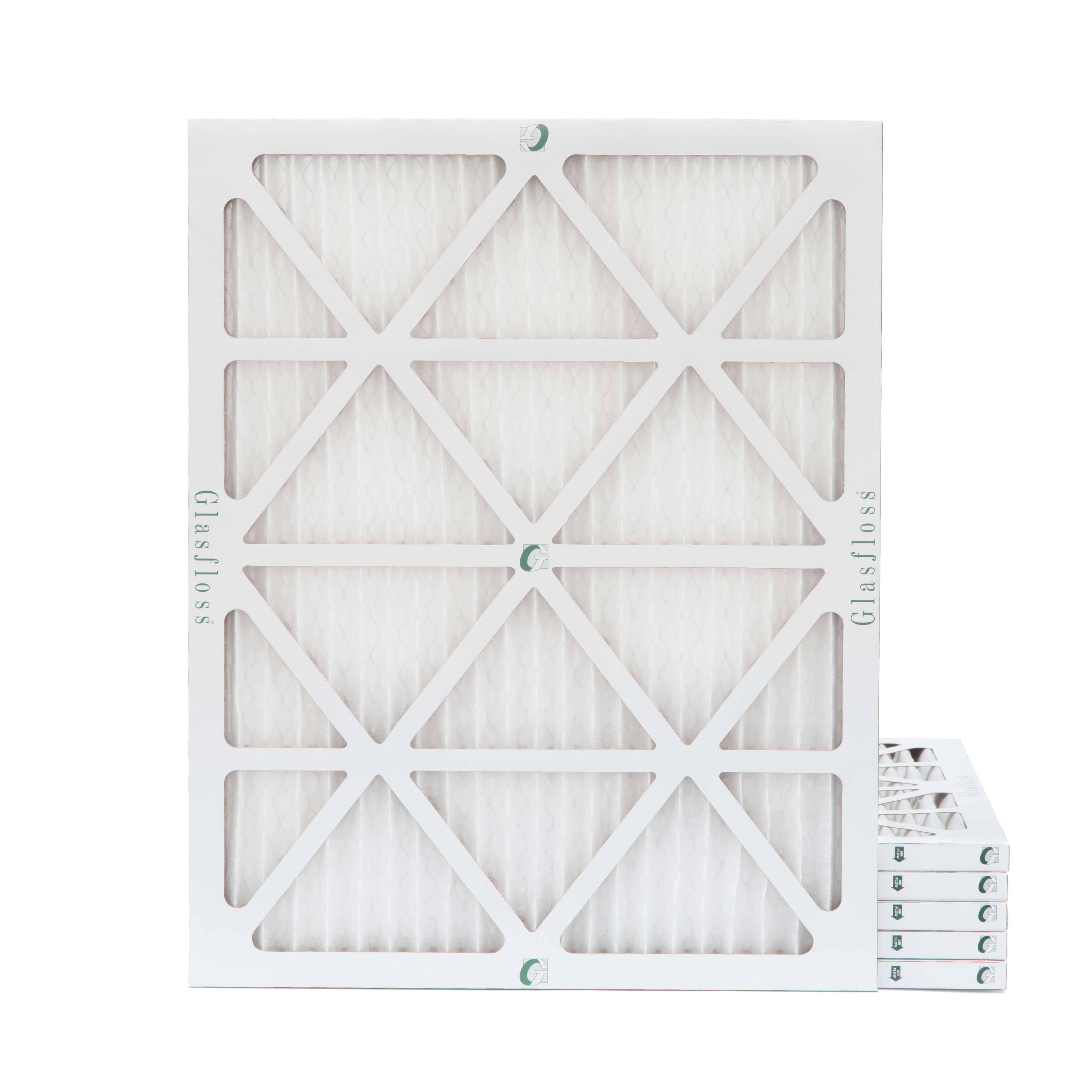 Qty:6 - Pleated  Air Furnace Filter  Made in USA Glasfloss 15x20x1 MERV 10 - 