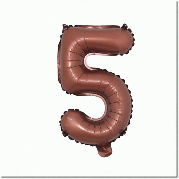 ChocoFest 16" Inflatable Balloon Set - Vibrant Chocolate Color, Alphabet & Number Design for Wedding, Birthday Party Decorations & DIY Crafts (1pc)