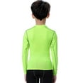 thumbnail image 3 of LANBAOSI Youth Boys Compression Shirt Long Sleeve Football Baseball Undershirt Unisex Quick Dry Sports Baselayer Size 5, 3 of 6