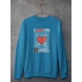 thumbnail image 3 of Abstract Poster I Love You Sweatshirt Men -Image by Shutterstock, Male XX-Large, 3 of 4