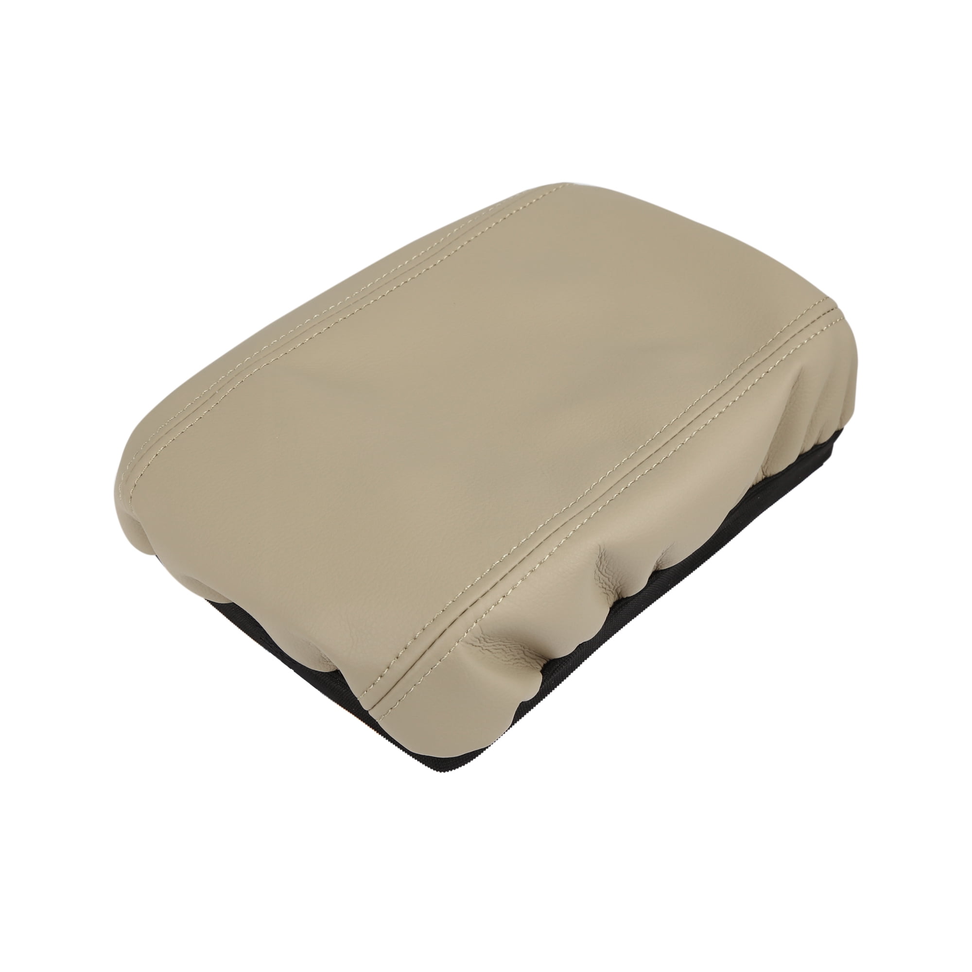 Microfiber Leather Center Console Lid Box Armrest Cover Protector Beige
