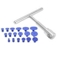 thumbnail image 2 of Paintless Dent Removal Puller T Bar with 18pcs Pulling Tabs Kit Auto Body Damage Repair Hand Tool, 2 of 8