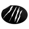 thumbnail image 3 of Effete Feline Claw Marks Scratch Round Vinyl Stickers, 3 of 4