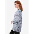 thumbnail image 3 of Woman Within Plus Size Perfect Printed Long-Sleeve Crewneck Tunic, 3 of 6